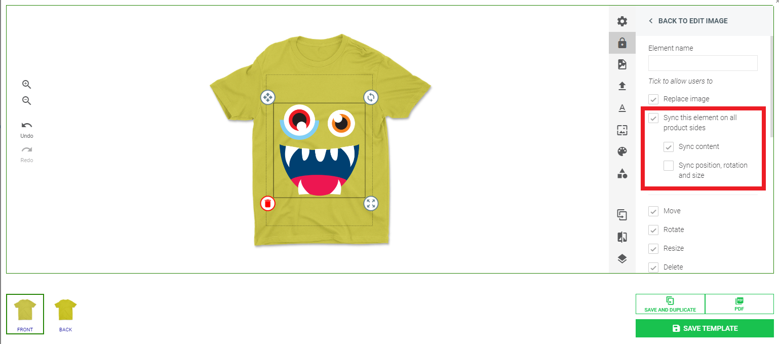 product sync design template